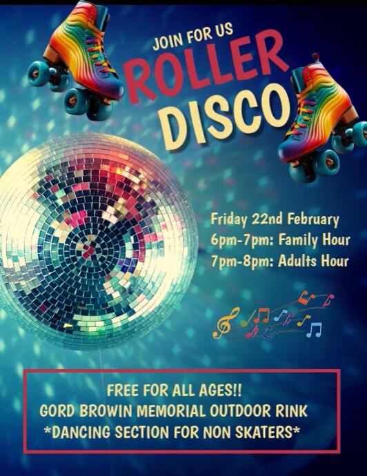 Copy of Aqua Maximalist Roller Disco Skating Flyer (us Letter ...