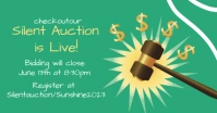Aqua Maximalist Silent Auction  Facebook Shared Image template