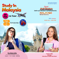 Aqua Maximalist Study In Malaysia Instagram Post template
