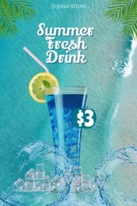 Aqua Maximalist Summer Drinks Video Tumblr Graphic Ihluzo le-Tumblr template
