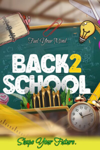 Aqua Maximalist This Image Is A Vibrant And Detailed Graphic Design Poster With A Back-to-school The Pinterest-grafik template