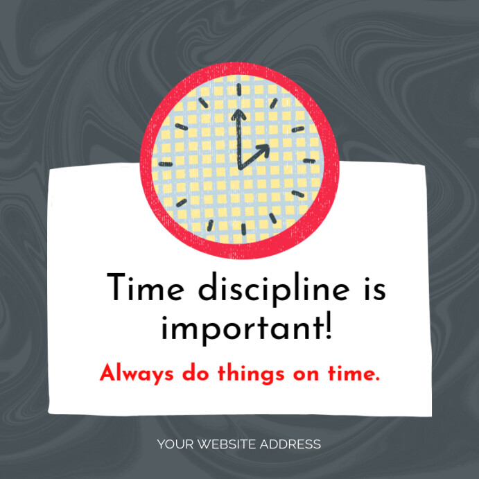 Copy of Aqua Maximalist Time Discipline Is Important Instagram Post ...