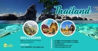 Aqua Maximalist Travel Agency Ad Facebook Shared Image Facebook Shared Image template