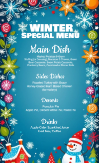 Aqua Maximalist Winter Special Menu Template Us Legal Umthetho we-US
