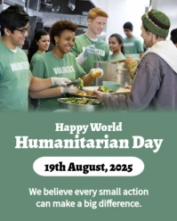 Aqua Maximalist World Humanitarian Day Template  Instagram Portrait