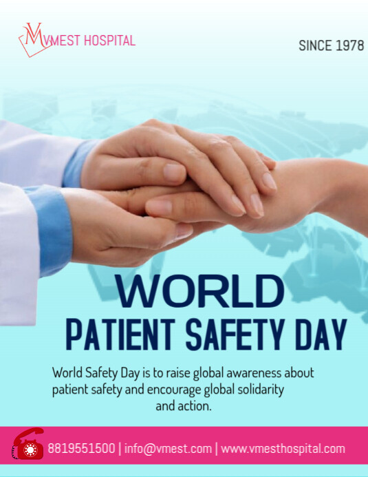 Aqua Maximalist World Patient Safety Day Awareness Flyer (us Letter ...