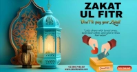 Aqua Maximalist Zakat Facebook Shared Image template