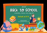 Aqua Modern & Minimal Back To School  A1 template