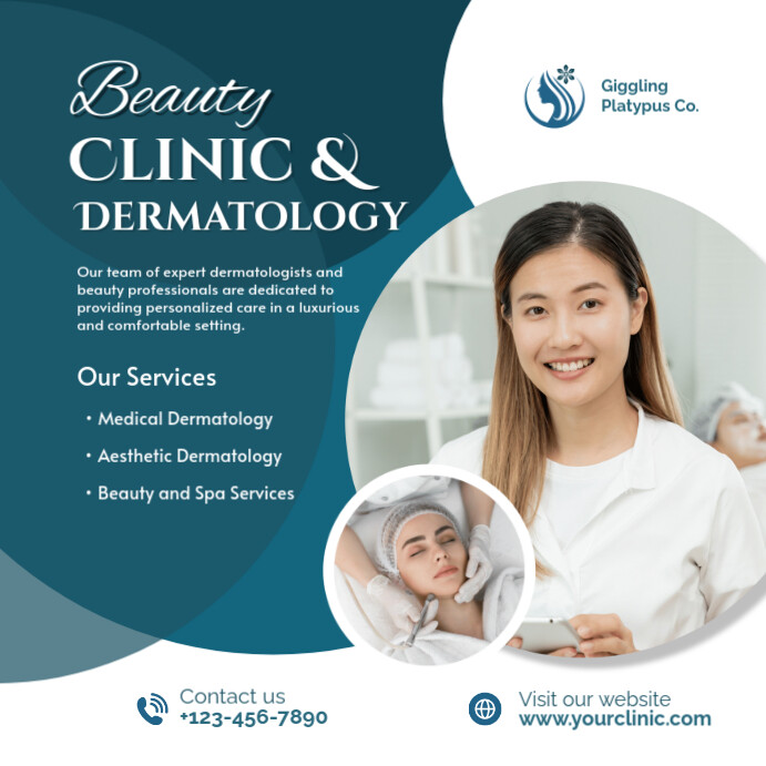 Copy of Aqua Modern & Minimal Beauty Clinic And Dermatology Pos ...