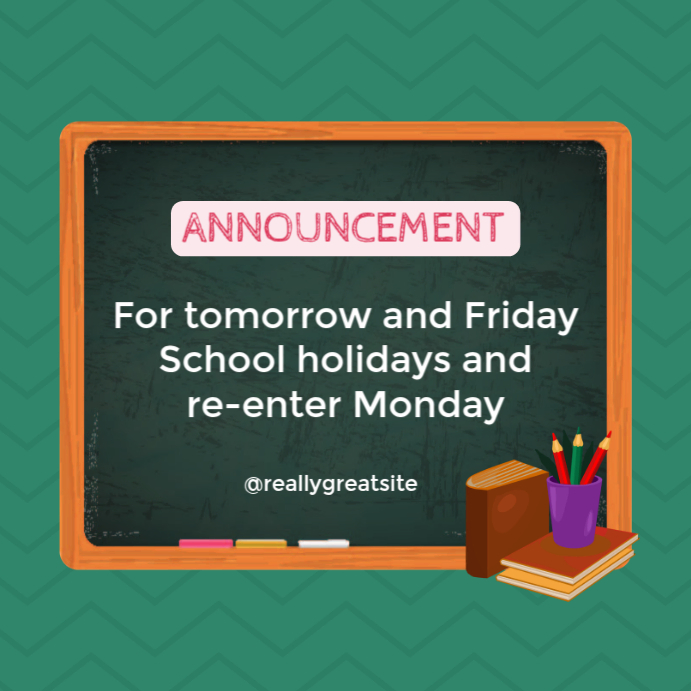 Aqua Modern & Minimal Class Announcement Instagram Post template