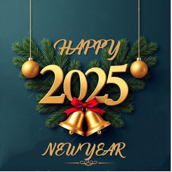 Copy of Aqua Modern & Minimal Happy New Year Greetings Card Template ...