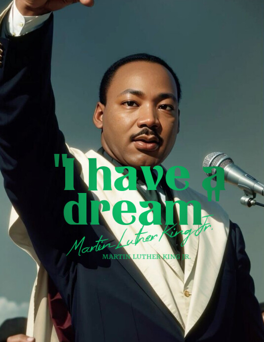 Copy of Aqua Modern & Minimal I Have A Dream (mlk) Flyer (us Letter ...