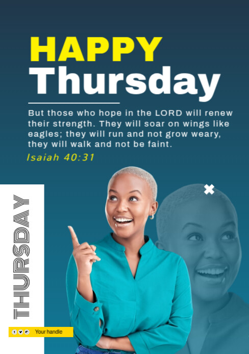 Aqua Modern & Minimal New Week Quote, New Month Quote, Bible Verse Poster A5 template