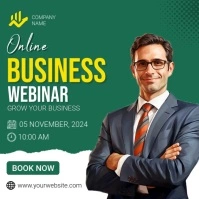 Aqua Modern & Minimal Online Business Webinar Instagram Post template