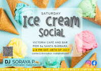 Turquoise Ice Cream Social Event A4 Template