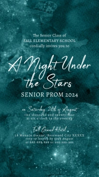 Aqua Modern & Minimal Prom Night Instagram St template