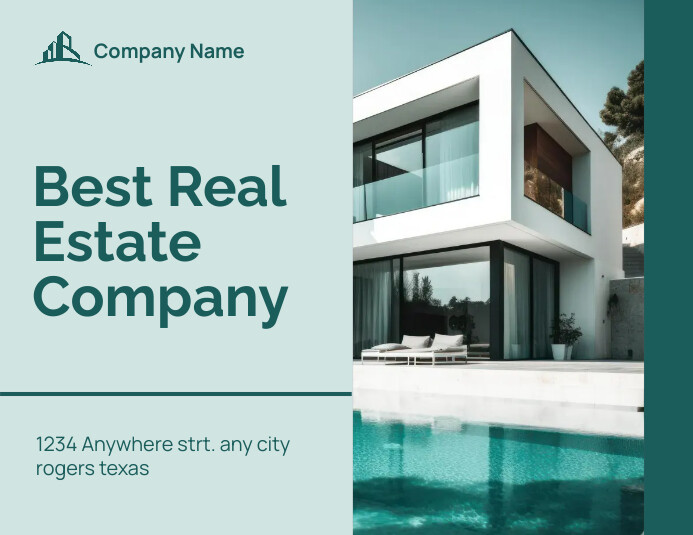 Copy of Aqua Modern & Minimal Real Estate Advertiseme | PosterMyWall