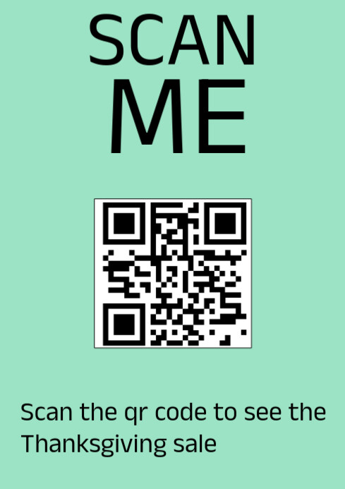Aqua Modern & Minimal Scan Me A4 template