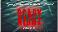 Aqua Modern & Minimal Scary Night  Youtube Thumbnail template