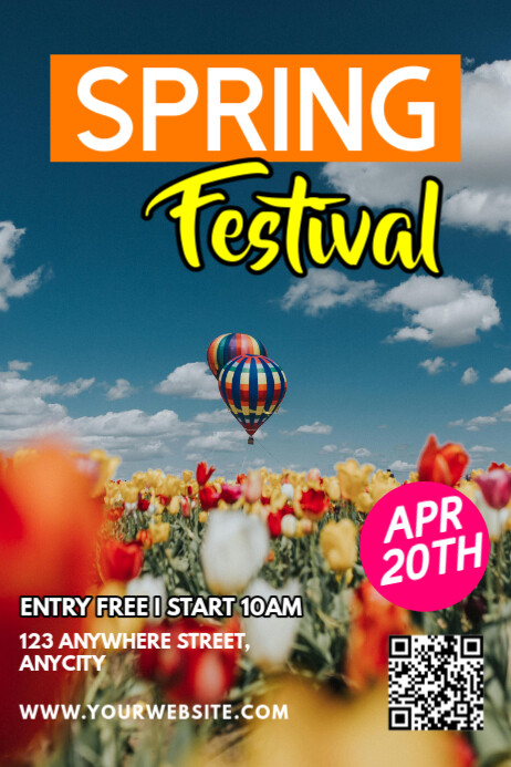 Copy of Aqua Modern & Minimal Spring Festival Poster | PosterMyWall