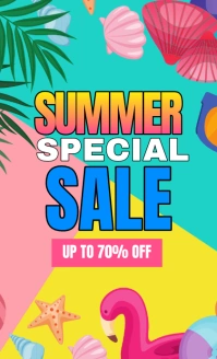 Aqua Modern & Minimal Summer Special Sale Leg US Legal template