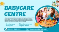 Aqua Modern & Minimal Daycare Centre Promotion Presentation (16:9) template