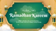 Aqua Modern & Minimal Ramadan Kareem Tampilan Digital (16:9) template