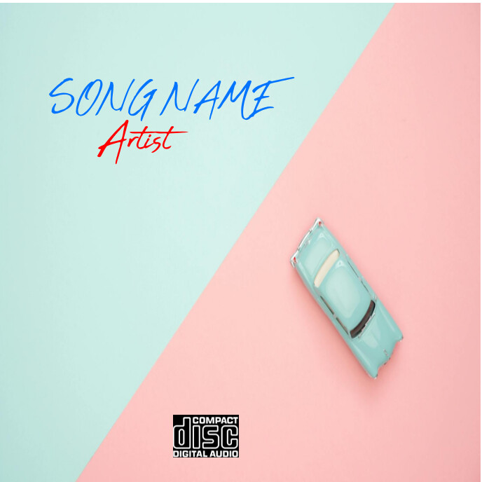 Aqua Pastel Color Palette Album Cover template