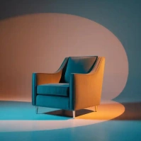 Aqua Pastel Cushion Chair Interior Decoration  Instagram Post template