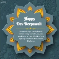 Aqua Pastel Dev Deepawali  Square (1:1) template