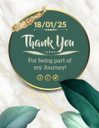 Aqua Pastel Thank You Flyer (us Letter) template