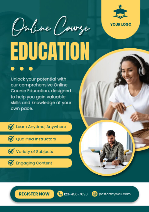 Copy of Aqua Profesional Online Course Promotion A4 | PosterMyWall