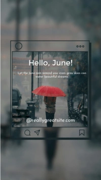 Aqua Professional “fresh And Vibrant Monthly Greeting Instagram Story Template For Jun Instagram Sto Instagram-Story
