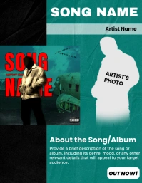 Aqua Professional Announcement, New Music, Pr Flyer (US Letter) template