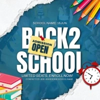 Aqua Professional Back 2 School Instagram Post template