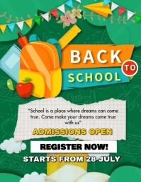 Aqua Professional Back To School Template Flyer (us Letter)
