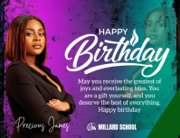 Aqua Professional Birthday  Flyer (us Letter) template