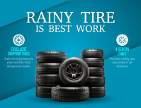 Aqua Professional Car Tire Sale Flyer (us Letter) template