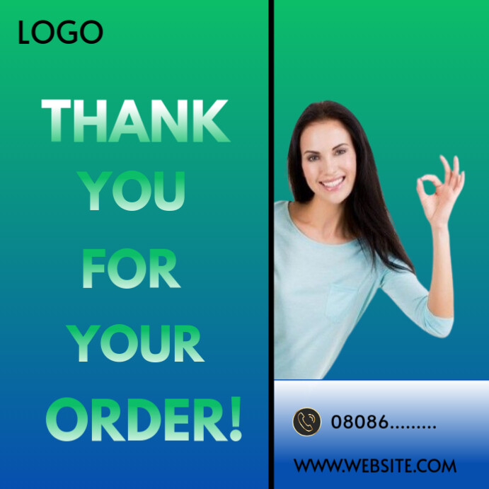 Aqua Professional Customer Appreciation  Instagram Post template