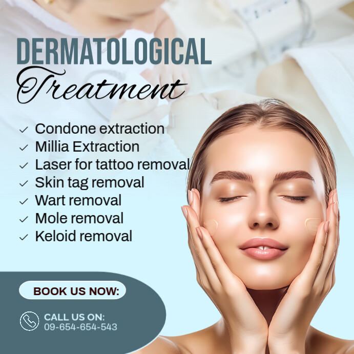 Aqua Professional Dermatological Treatment Template Design Instagram Post Instagram-bericht