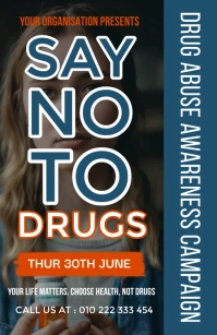 Aqua Professional Drug Abuse Tabloid Tabloide template