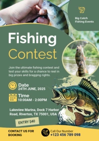 Aqua Professional Fishing Contest A2 template