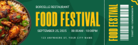 Aqua Professional Food Festival Twitter Banner template