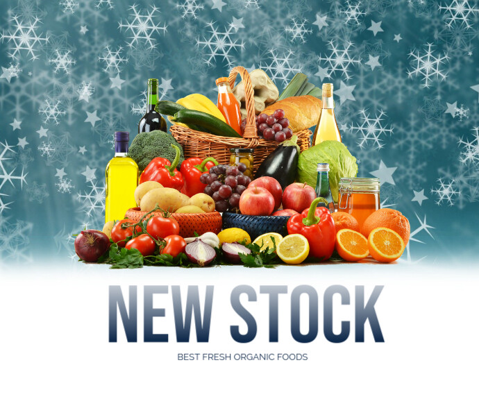 Aqua Professional Food Groceries sale Medium Rectangle moyen template