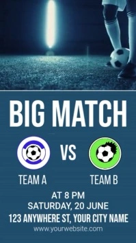 Aqua Professional Football Big Match Instagram Story template