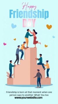Aqua Professional Friendship Day Instagram Reel template