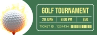 Aqua Professional Golf Ticket Facebook Cover Photo template