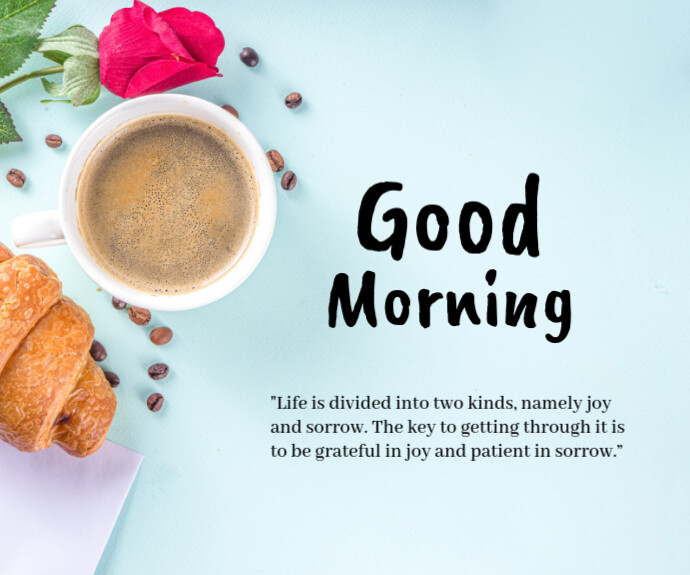 Aqua Professional Good Morning Wish Templates  Medium Rectangle