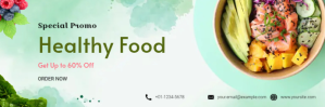 Aqua Professional Green Watercolor Healthy Fo Заголовок эл. почты template