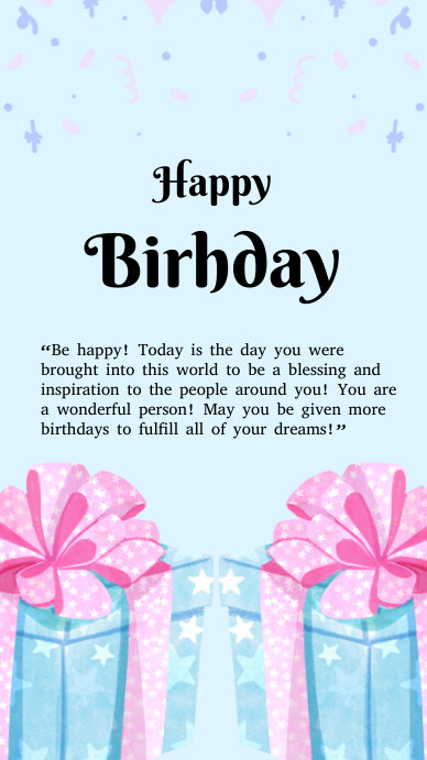 Aqua Professional Happy Birthday Woh Template Instagram Story